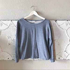 ⬇️$19 {Gap} Grey Wide Arm Scoop Neck Sweatshirt